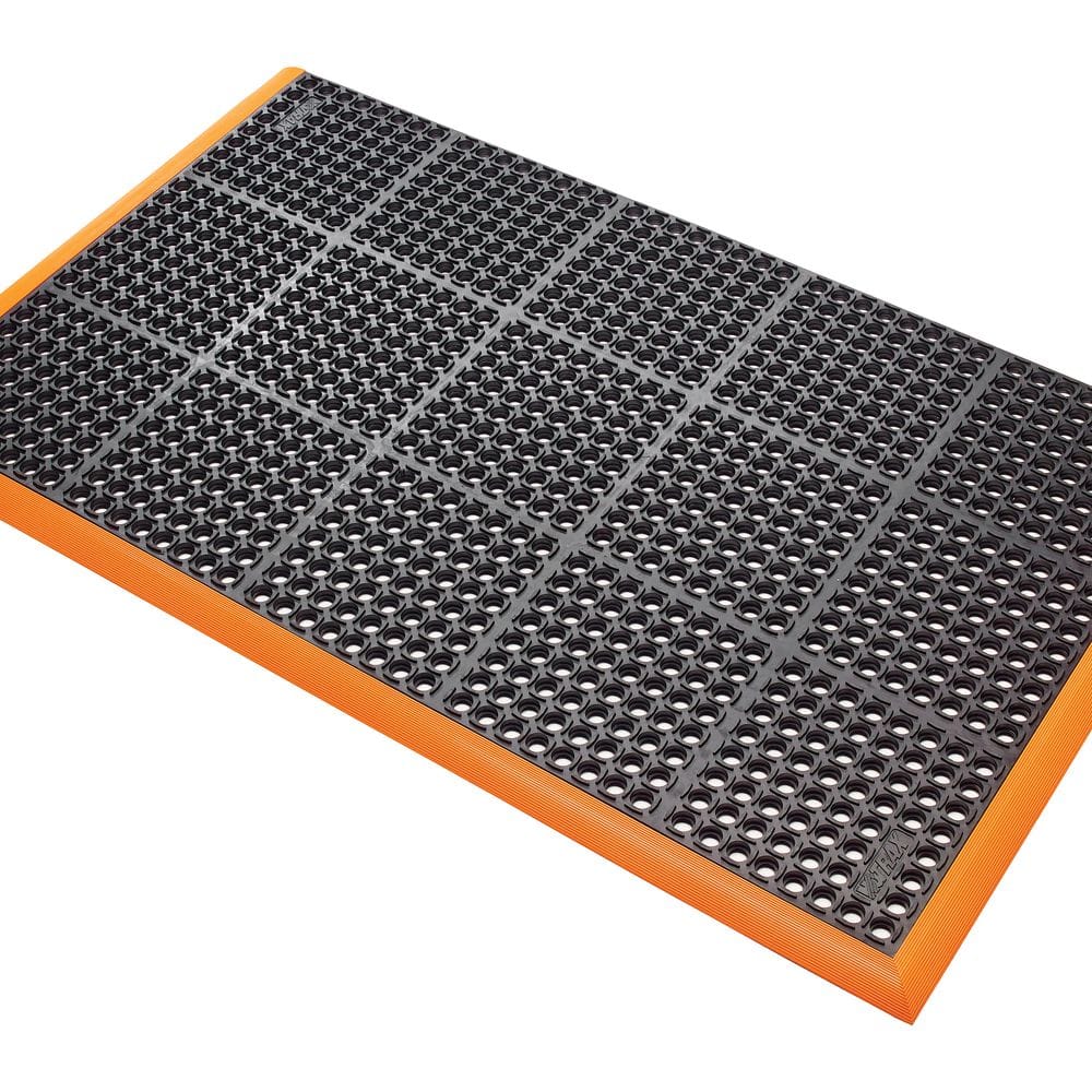 gce-15.jpg Safety Stance Open werkplekmat Zwart/Oranje standaardmaten - Afbeelding 1