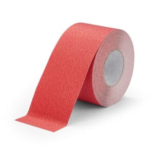 Antisliptape. Kleur: rood. Breedte: 100 mm (10 cm).