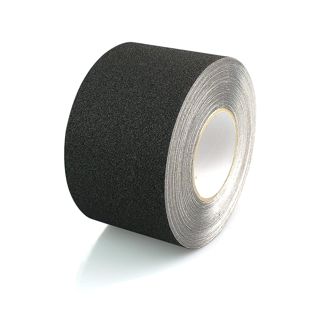 Antisliptape. Kleur: zwart. Breedte: 100 mm (10 cm).